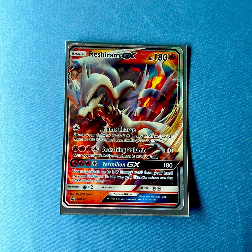 Reshiram GX Pokémon card